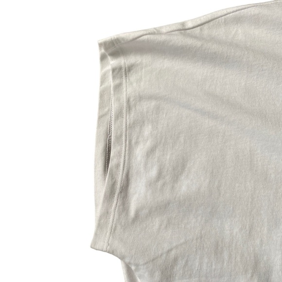 DSG center front cinched v-neck tank top women's XL pure white dolman sleeves - Picture 5 of 10